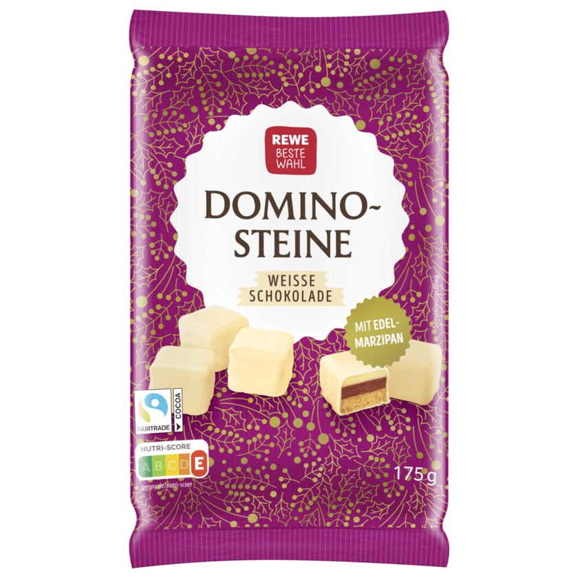 REWE Beste Wahl Dominosteine mit weißer Schokolade 175g